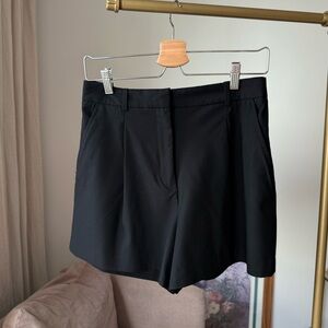 Zara Tailored Black Dress Shorts Classic Chic Workwear, M